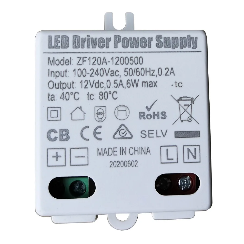 6W ZF120A-1200500 LED Driver Power Supply 1