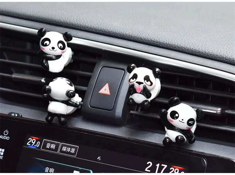 Милый маленький панда автомобильный ароматизатор вентиляционное отверстие долговечный мультфильм воздушный зажим для Освежителя Креативные украшения