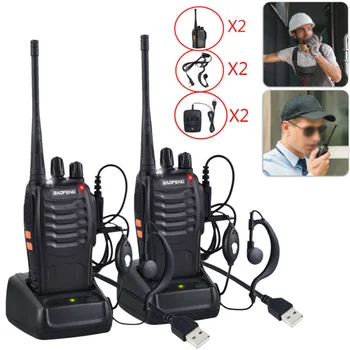 

baofeng alkie Talkie 2-Way BF-888S Radio Long Range 16CH UHF 400-470MHZ Set ABS radio comunicador walkie-talkie