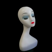 Белая голова манекена куклы голова для ювелирных изделий ожерелье шоу женский манекен голова для париков/шляпа дисплей голова модель укладки волос
