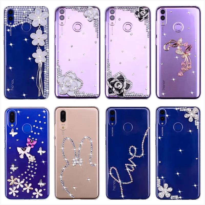 

Honor 20 pro 10 lite 10i 20i 8A 8S 8C 8X Bling Diamond Rhinestone Phone Case for Huawei Nova 5i pro 5 mate 30 lite P Smart 2019