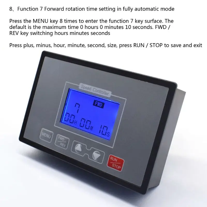 

LCD Smart Digital Display 0~100% Adjustable 60A PWM DC Motor Speed Controller D08F