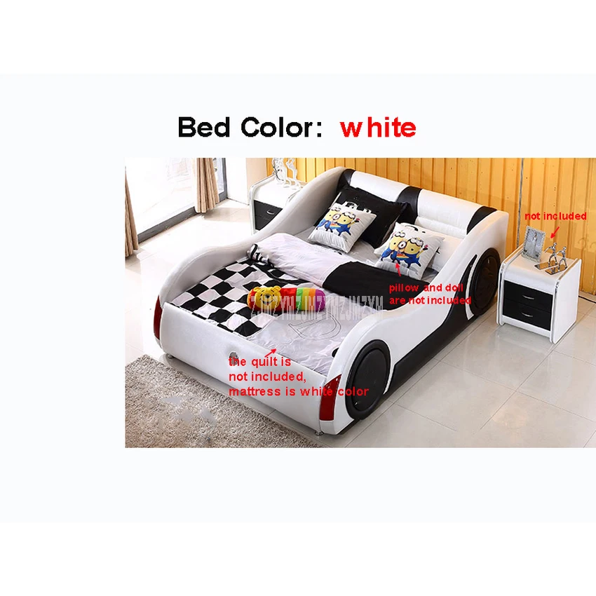 Cute 1.2m/1.5m/1.8m Car Design Children Bed With Mattress Bedside Cabinet Home Bed Child Bedroom Furniture Solid Wood Leather Cute 1.2m/1.5m/1.8m Car Design Children Bed With Mattress Bedside Cabinet Home Bed Child Bedroom Furniture Solid Wood Leather