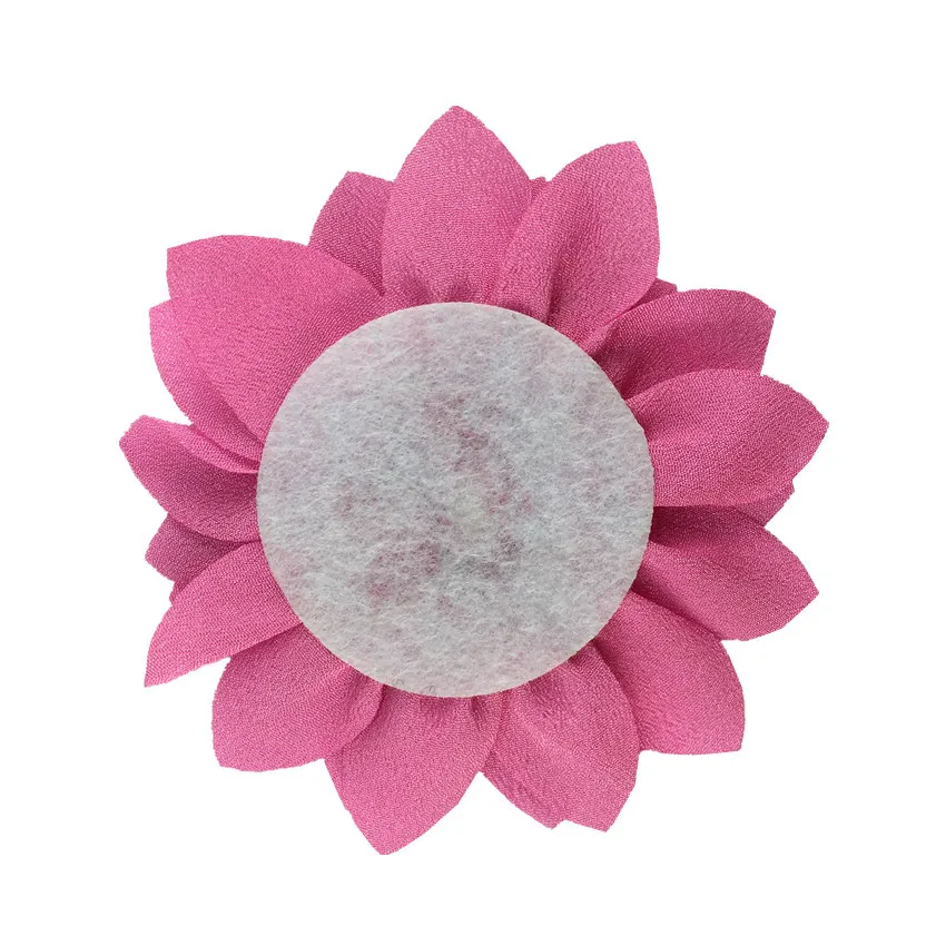 25 шт./лот, Новое поступление, 9 см, многослойный тканевый цветок, стразы, кнопка, модная повязка с цветами, аксессуары для волос, сделай сам, бутик