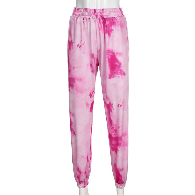 Gtpdpllt осень 2020 женские джоггеры Tie Dye уличные спортивные штаны с высокой талией