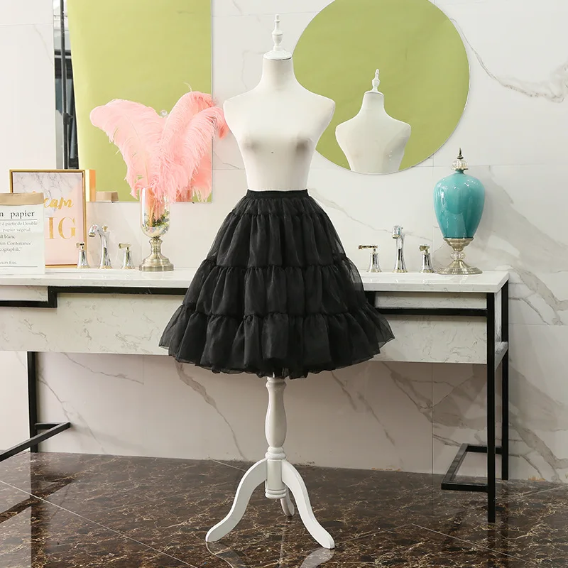 Women's Organza Skirts Crinoline Bridal Petticoat Wedding Underskirt