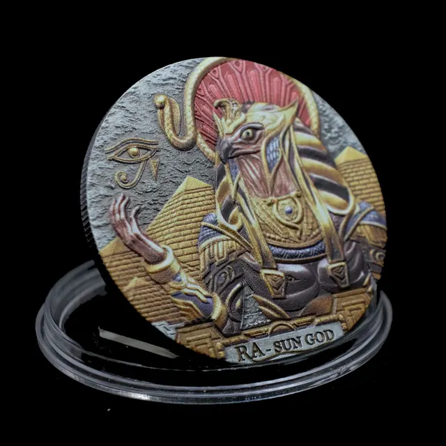 Sun God Ra Fairy Mese Színes Érmék Elizabeth Queen Uncia Replika Kézműves Kollekció Kihívás Ajándéktárgyak Érme Ajándék Nem Valuta - Image 3