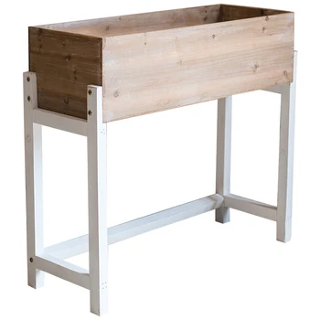 

Wooden Flower Trough Stand Partition Pot Design Space Storage Retro Art