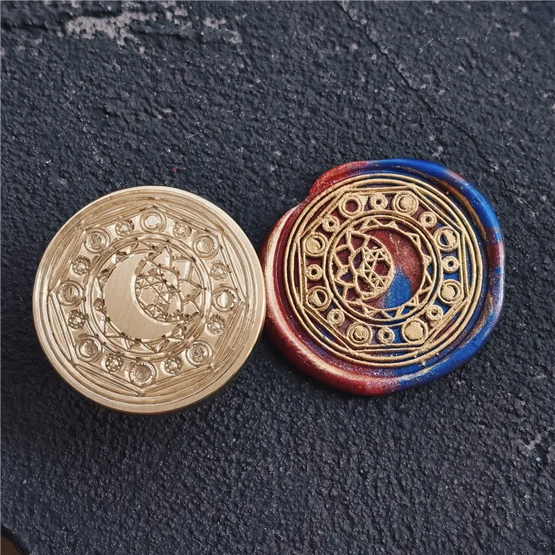 1pcs Star Cardcaptor Sakura Power Sun and Moon Magic pattern Gold Plated Wax Seal Stamp sealing wax stamp head 6 style choose 