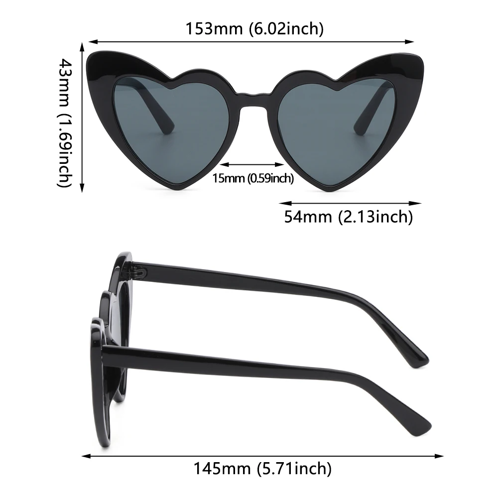 Fashion Clout Goggle Love Heart Sunglasses UV400 Protection Vintage Sunglasses Heart-Shaped Sunglasses Eyewear designer sunglasses