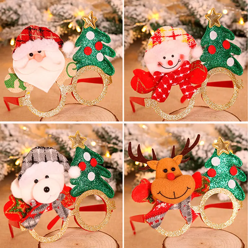 Рождество Санта Клаус Олень очки со снеговиком дети подарки украшения Рождественские украшения для дома Navidad счастливый год