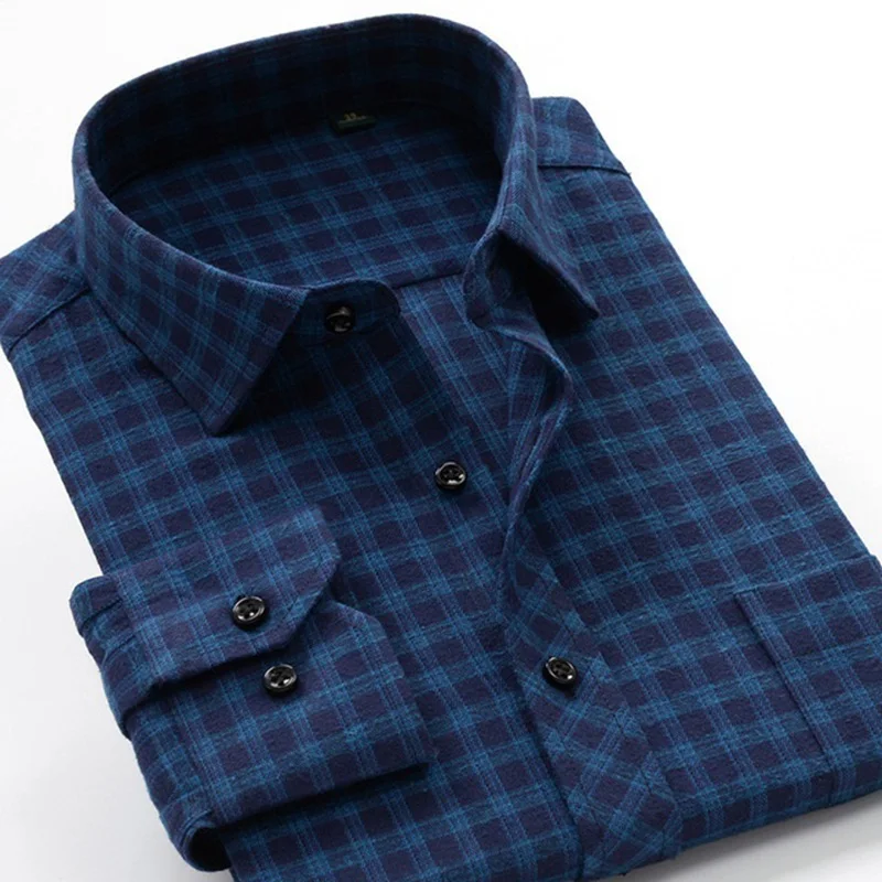 Высокое качество Классическая клетчатая рубашка для мужчин рубашка оверсайз Длинные рукава Осень мужские повседневные рубашки плюс размеров 6XL 8XL 9XL 10XL 140 кг 60