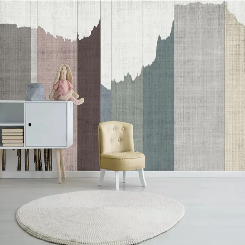 

Nordic Wood Grain Wall Cloth Simple Wall Covering Fabric TV Backdrop Art Wallpaper Living Room Sofa Wallpaper Bedroom Mural