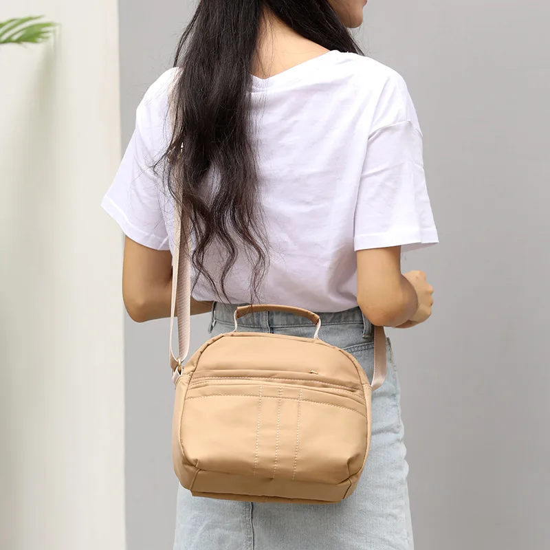 

681 # Autumn Bag Women's Nylon Cloth Ultra-Light Korean-style Simple Multi-functional Small Shoulder Bag Solid Color Multi-Disse