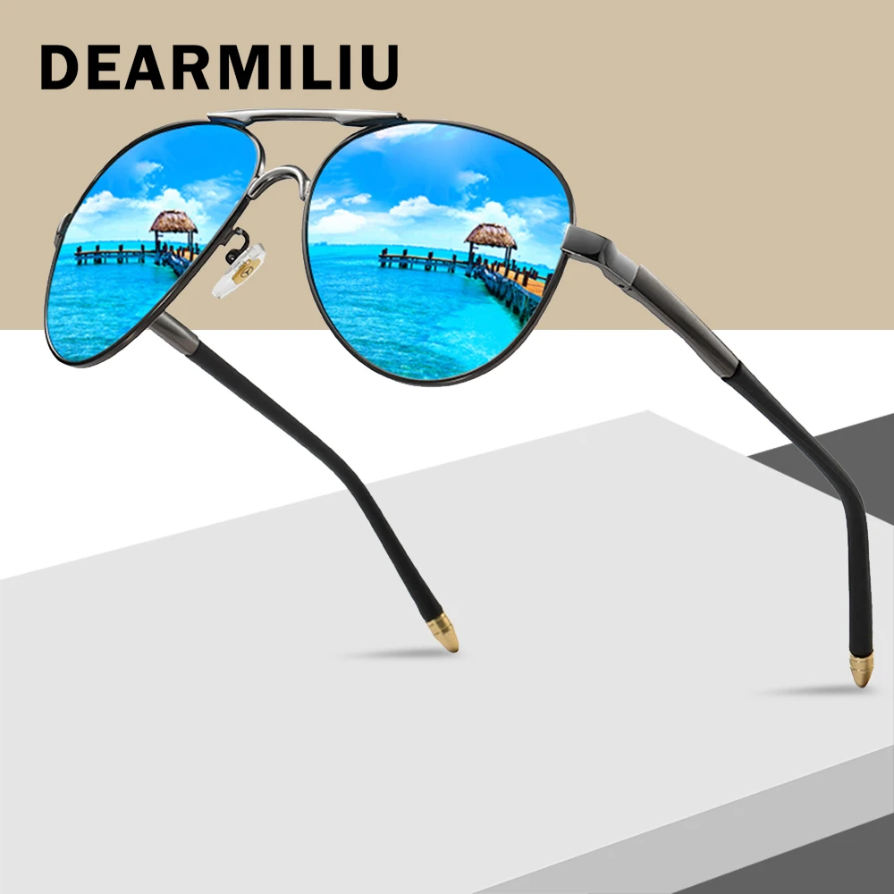 Мужские поляризационные солнцезащитные очки DEARMILIU брендовые UV 400 для вождения с