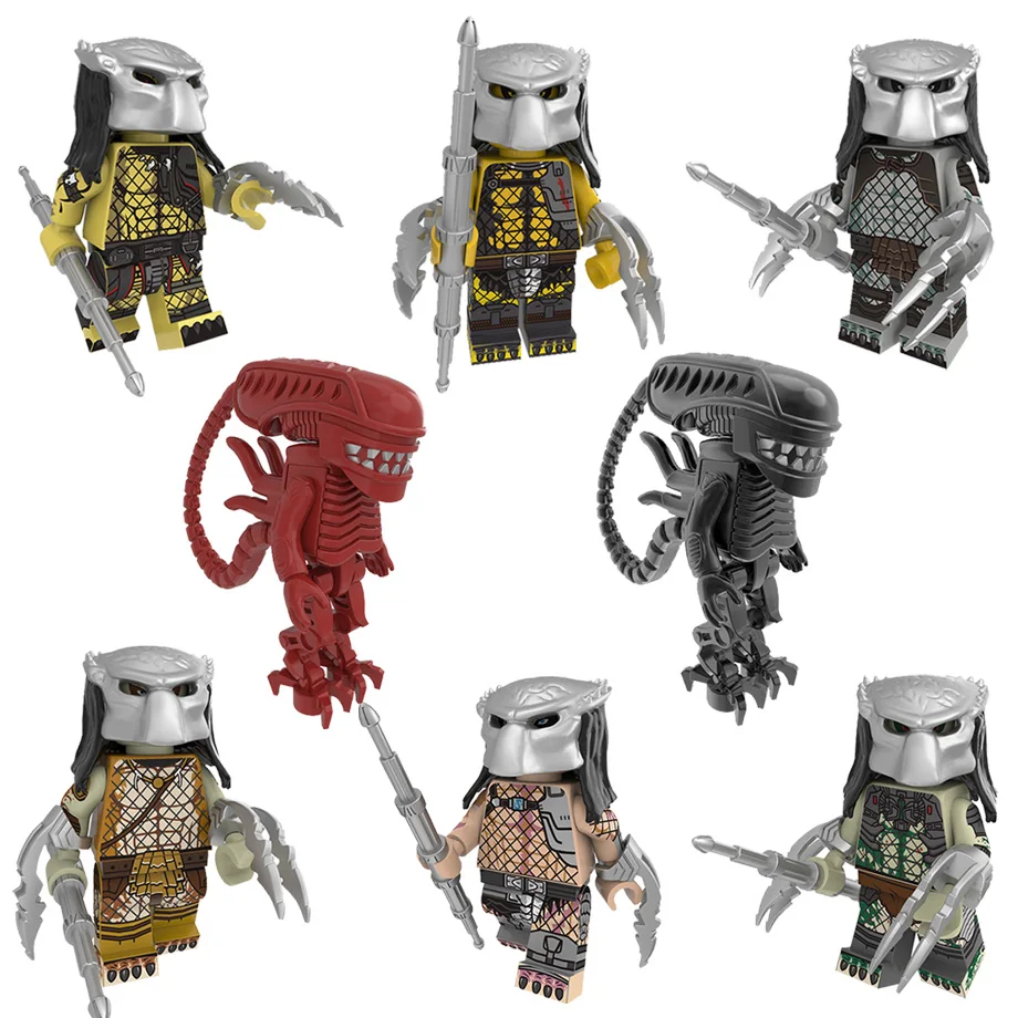 

Single Sale Movie Alien Predator Figure Space Jockey Prometheus Ellen Ripley Parasite Building Blocks Set Bricks Toy Legoing