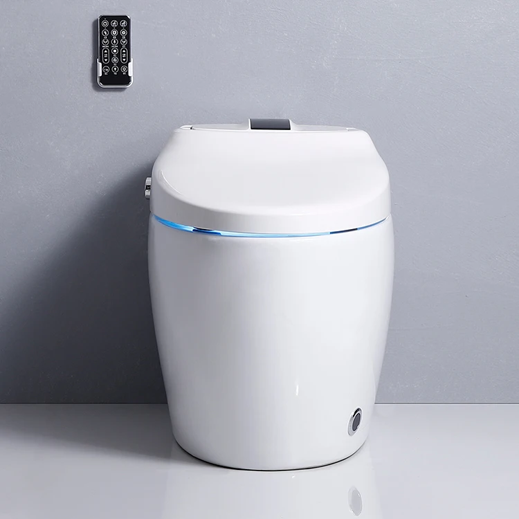 Luxury S-trap Intelligent Floor Mounted WC Remote Controlled Smart Bidet Toilet RS033A