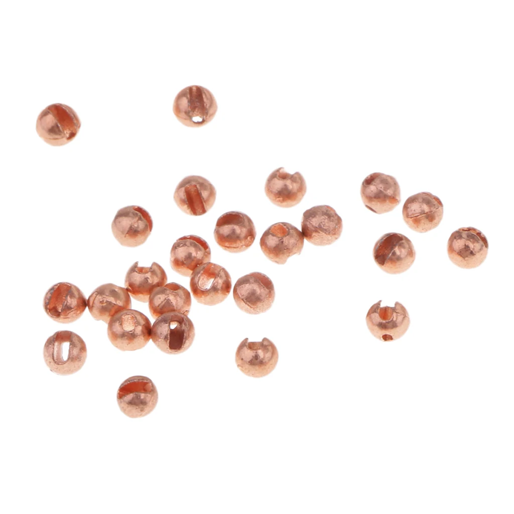 25pcs Slotted Tungsten Beads Fly Tying Beads Fly Tying Materials Nymph Eyes 2/ 2.5/ 3/ 3.5/ 4mm Sinker Fishing Accessories