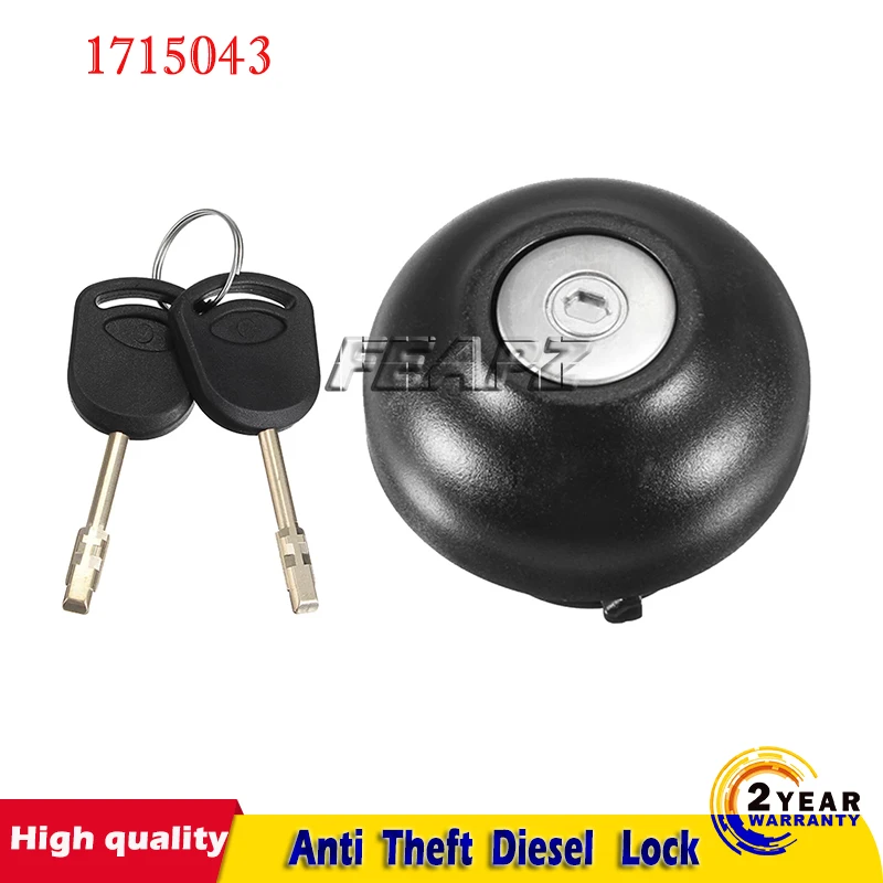 

For Ford Transit Mk7 2006 2007 2008 - 2018 Anti Theft Diesel Fuel Tank Filler Cap Cover Lock With 2 Keys Kit 1715043 9C119K163AA