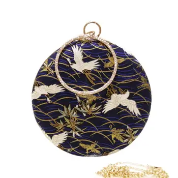 

THINKTHENDO Elegant Clutch Round Evening Bag Wedding Party Bridal Handbag Purse Shoulder Bags for Women Gilrs 2020