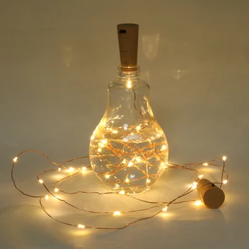 

Fairy Garland Battery Powered Wine Bottle LED Lights With Copper Wire For Party Wedding Chrismas Decor