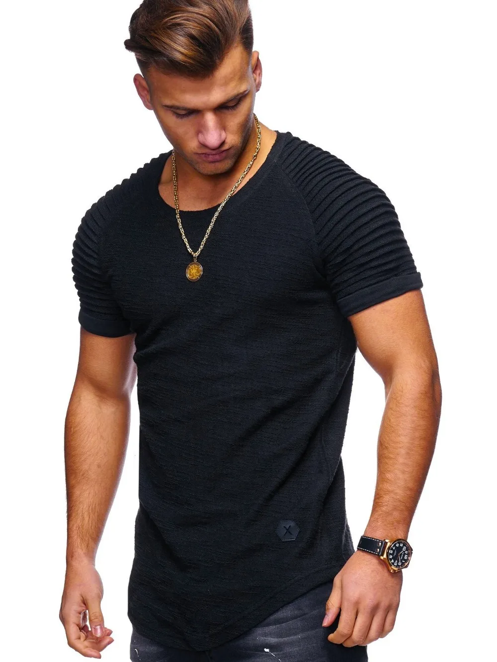 

Short-sleeved t-shirt men's XL trend fat Korean version of the Chinese style men's summer dress Japanese clothes