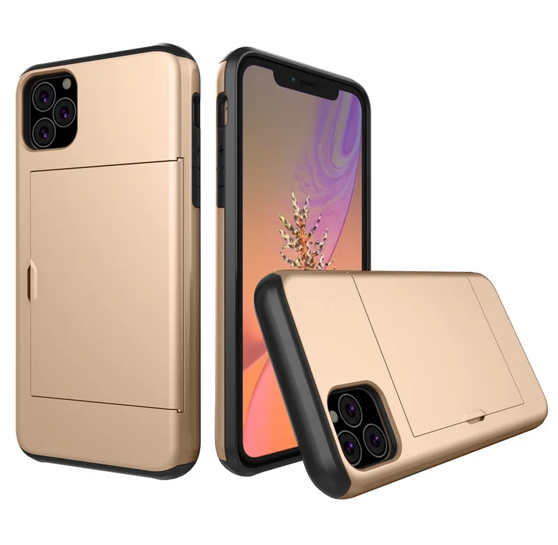 ISecret Spigen Slim Armor высокие противоударные ТПУ ПК Чехлы для мобильных телефонов с отделением для карт для iPhone 11 Pro Max X XS XR 8 7 6 6S Plus - Цвет: Champagne Gold