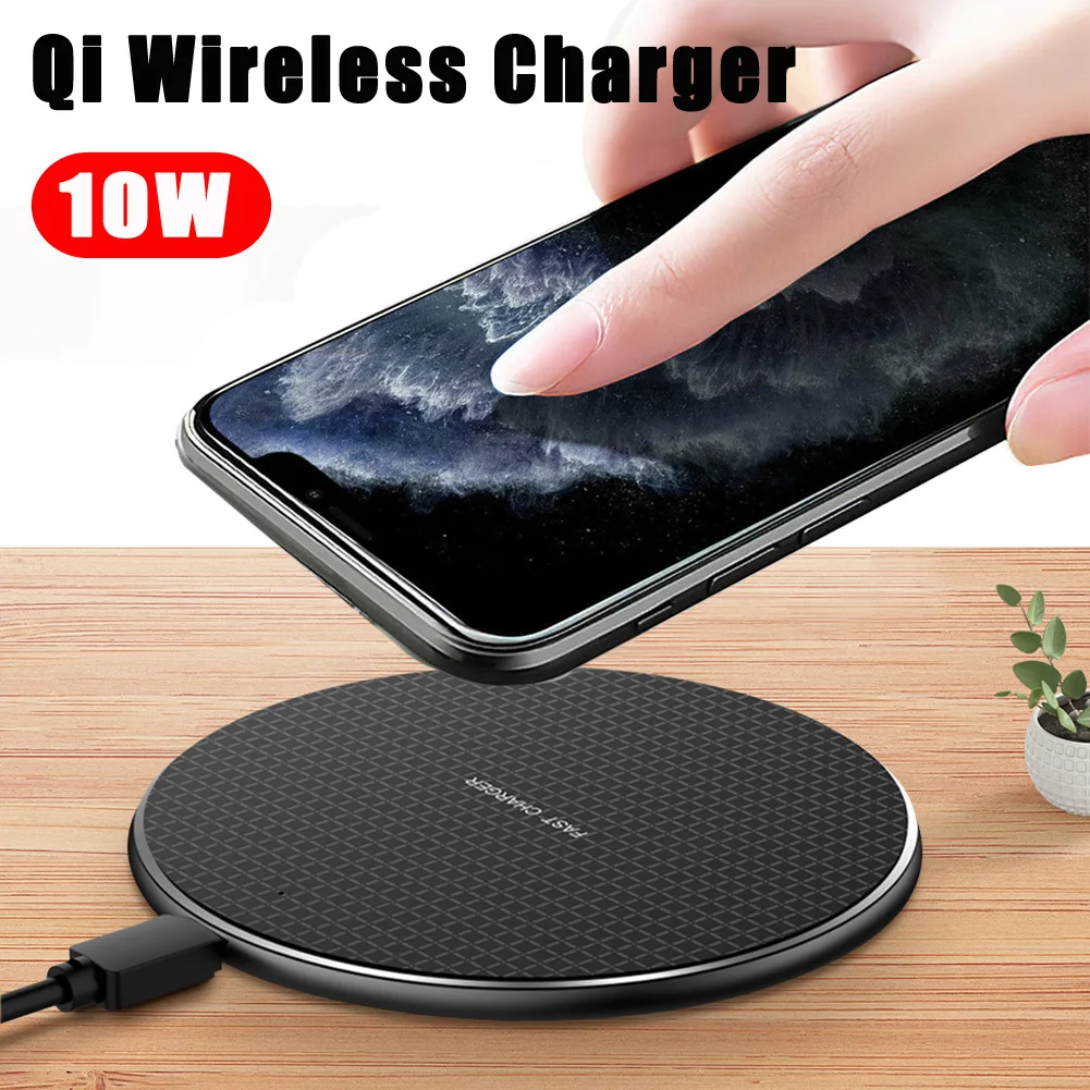 Беспроводное зарядное устройство 10 Вт Qi для samsung S9 S10+ Note 9 8, зеркальная Беспроводная зарядная подставка 7,5 Вт для iPhone 11 Pro Max/X/XS Max XR 8 Plus