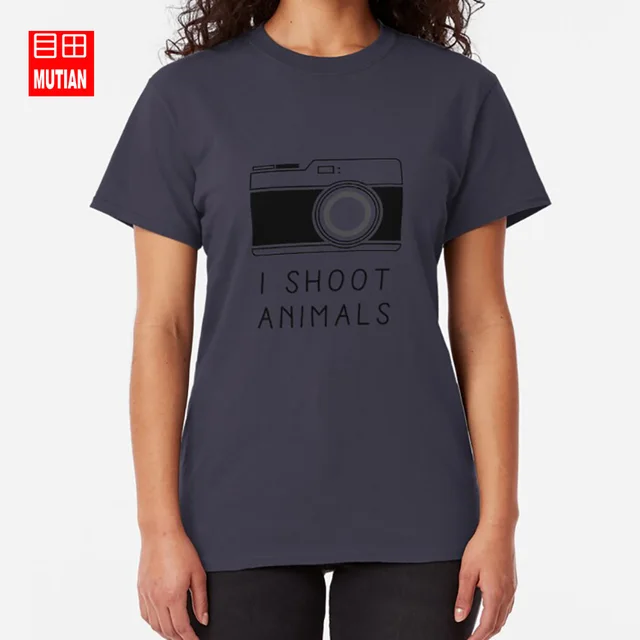I Shoot Animals T Shirt Camera Animals Pet Photographer Funny Quota I Shoot  Animals - T-shirts - AliExpress
