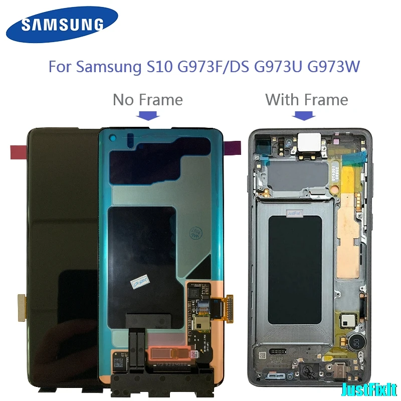 Для SAMSUNG Galaxy S10E S10 G9730 дисплей S10+ Plus G9750 кодирующий преобразователь сенсорного экрана в сборе с сервисным пакетом
