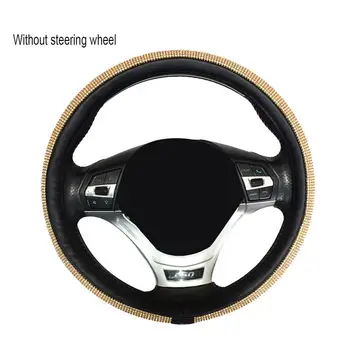

Full Diamond Car Steering Wheel Cover Gum Ring Four Seasons Universal Rhinestone Car Handle Cover 1 Piece