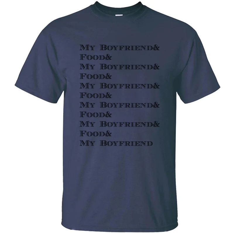 Модная футболка Humor My Boyfriend& Fat для мужчин,, с буквенным принтом, размер S-5xl, унисекс, Мужская футболка с круглым воротником, хлопок