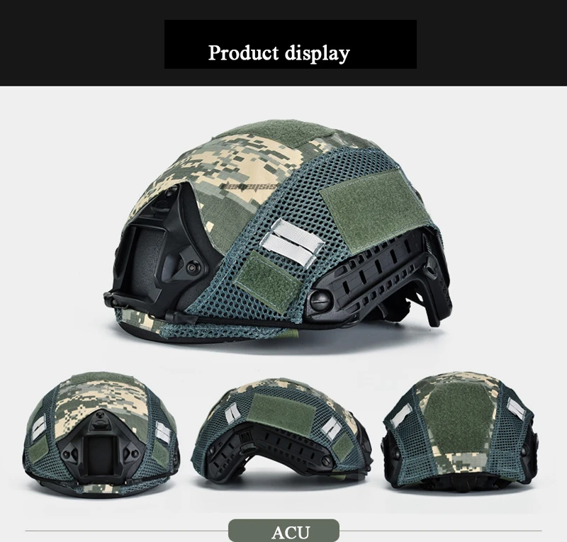 Tactical Camouflage Helmet Cover Men Hunting Military Combat Helmet Cover CS Tactics Helmet Cover for Fast Helmets