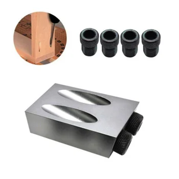 

8Pcs 15° Pro Pocket Hole Jig Kit Easy Tool System Woodworking Screw Drill Heavy