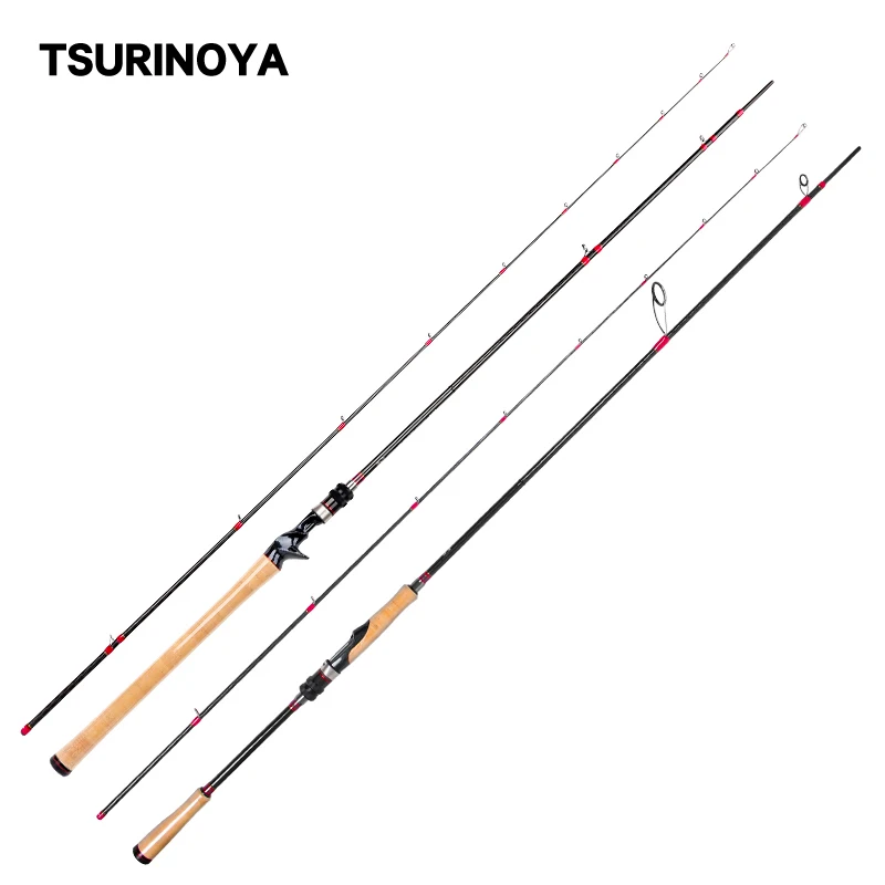 TSURINOYA Long Casting Fishing Rod DEEP ATTACK 2.47m 2.28m FUJI Guide Reel Seat 2 Section Carbon Bass Spinning Lure | Спорт и