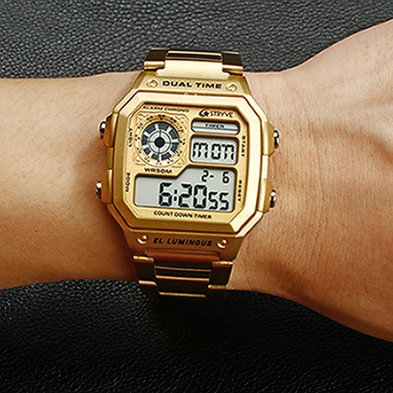 

Chronograph Countdown Digital Watch For Men Fashion Outdoor Sport Wristwatch Men's Watch Alarm Clock Waterproof Top Brand 2019