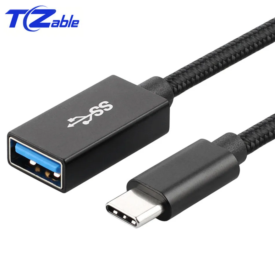 

USB-C OTG Cable USB 3.0 A Female To USB-C 3.1 Type C Male OTG Data Transfer/Charging Sync USB-C Converter Adapter Cable 0.2M