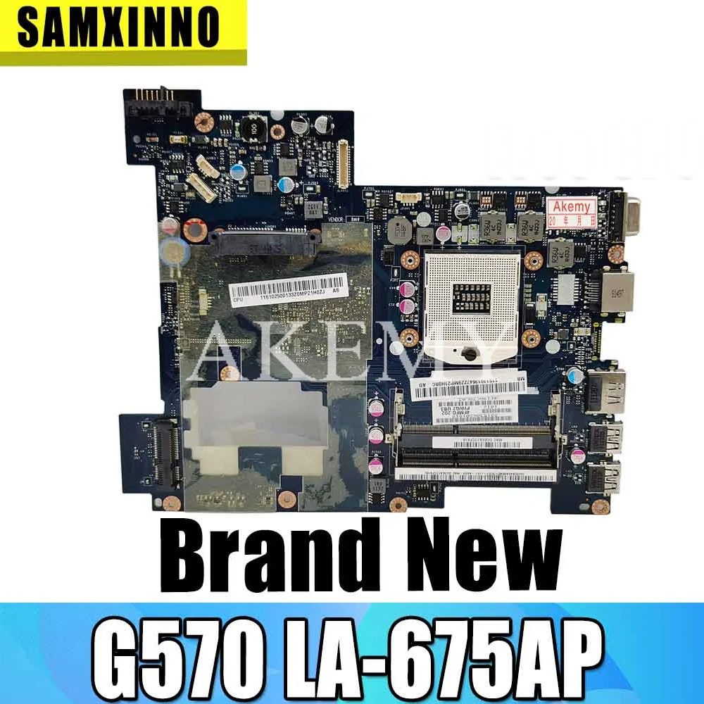 Akemy PIWG2 LA-675AP для Lenovo G570 Материнская плата ноутбука системная HM65 DDR3 100%