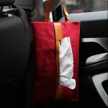 Напрямую от производителя креативного японского стиля простая коробка для салфеток бытовые принадлежности подвесная Автомобильная Сумочка для салфеток холст