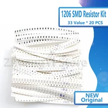 1206 SMD резистор набор Ассорти Комплект 1ohm-1M Ом 1% 33valuesX 20 шт = 660 шт набор образцов