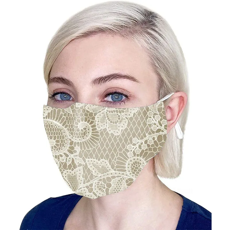

Black Gold Flower Plant Pattern Face Mask Reusable Multilayer Reversible Fabric Face Mask In Printsmask with Nose Clip Night Sky