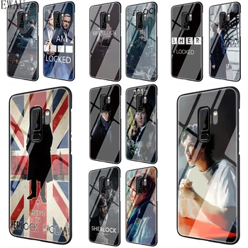 

EWAU Detective Sherlock Holmes Tempered Glass phone case for Samsung S7 Edge S8 S9 S10 Note 8 9 10 plus A10 20 30 40 50 60 70