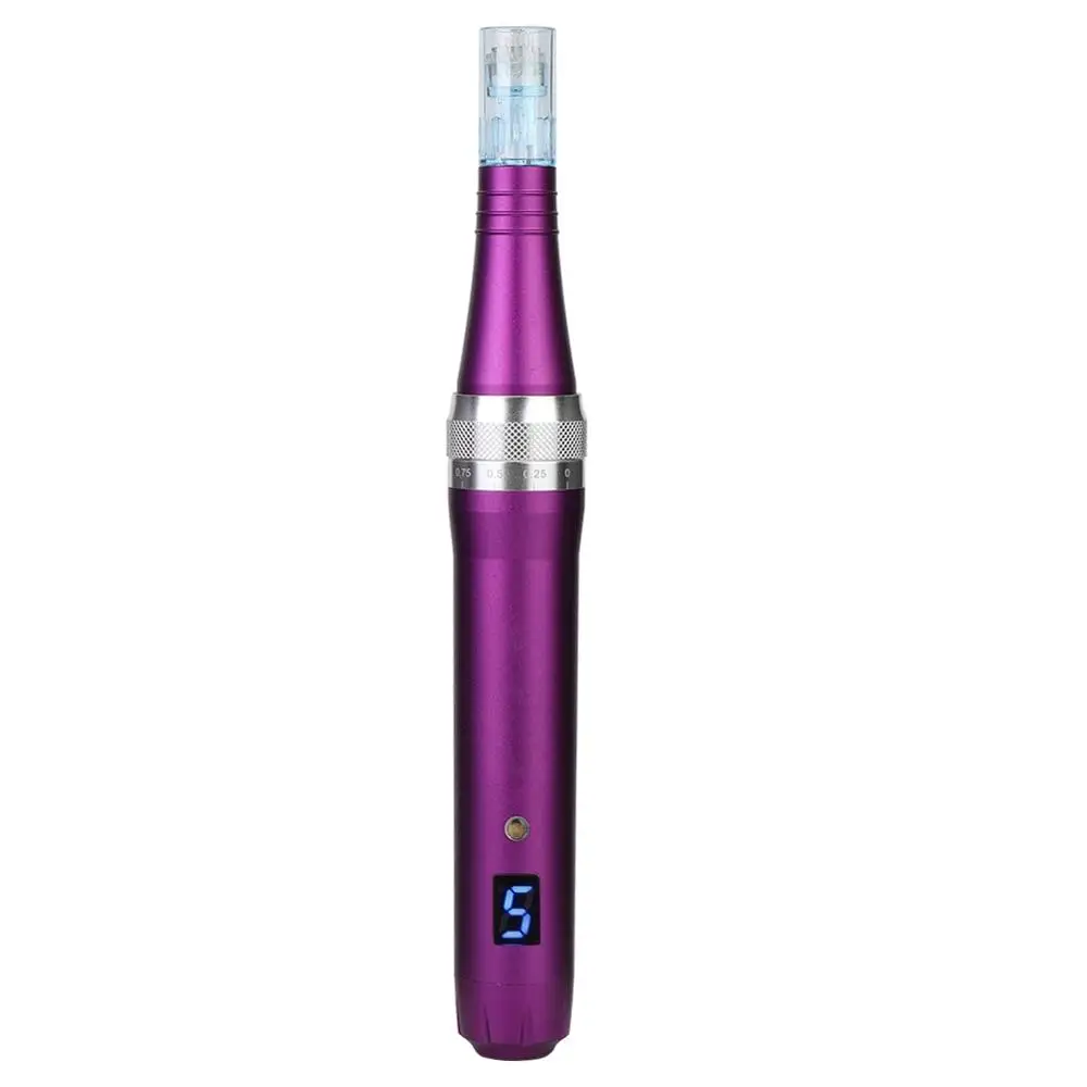 Rechargeable Высококачественная Беспроводная электрическая ручка для микроблейдинга Ultima X5 автоматическая машина для микрорезирования Антивозрастная удаляемая с цифровым дисплеем свечение - Цвет: Rechargeable