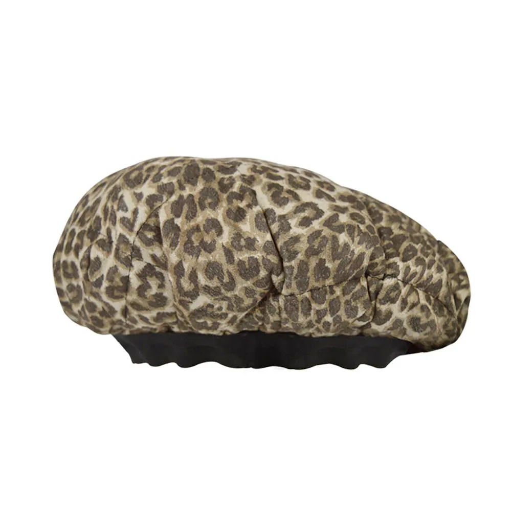 Heat Cap Universal Steaming Microwavable Hair Care Cordless Leopard Print Portable Elastic Travel Deep Conditioning Reversible | Красота и
