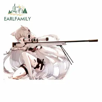 

EARLFAMILY 13cm x 7.6cm For Anime Car Stickers Windows Decal Vinyl Material Scratch-proof Sticker Sunscreen Decoration