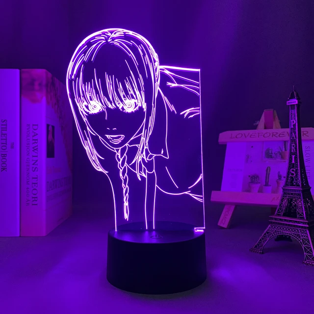 Anime motosserra homem acrílico led night light denji pochita