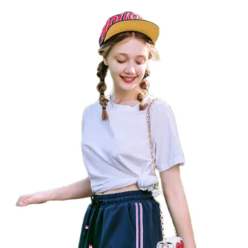 

SEMIR T Shirt Women New 100% Cotton t-shirts woman 2019 vogue Vintage tshirts cotton women O Neck Short Sleeve Tops