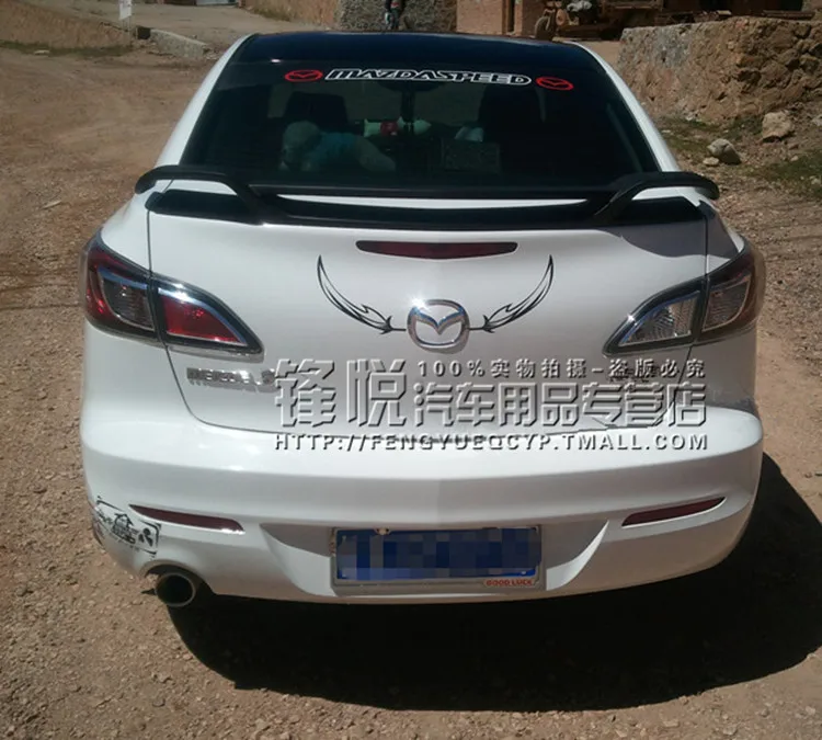 Подходит для mazda 3 углеродного волокна задний спойлер заднее крыло