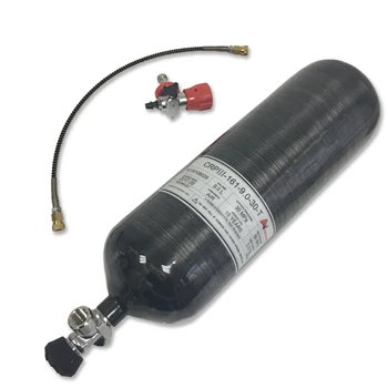 Billige AC309301 GB Zertifizierung 9L Paintball Tank Pcp Luftgewehr Condor 4500Psi Für Jagd Tauchen Scuba Ventil Nachfüllen Zylinder