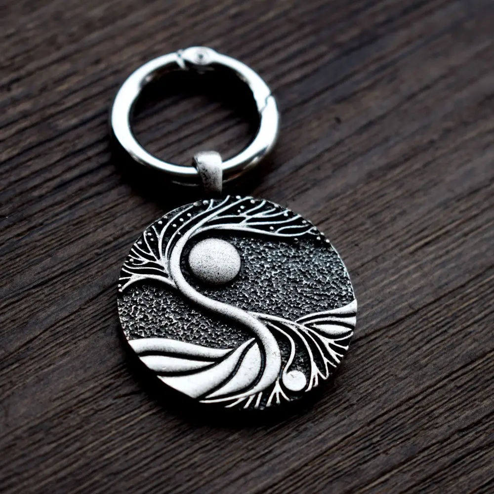 

tree of life sun moon keychain